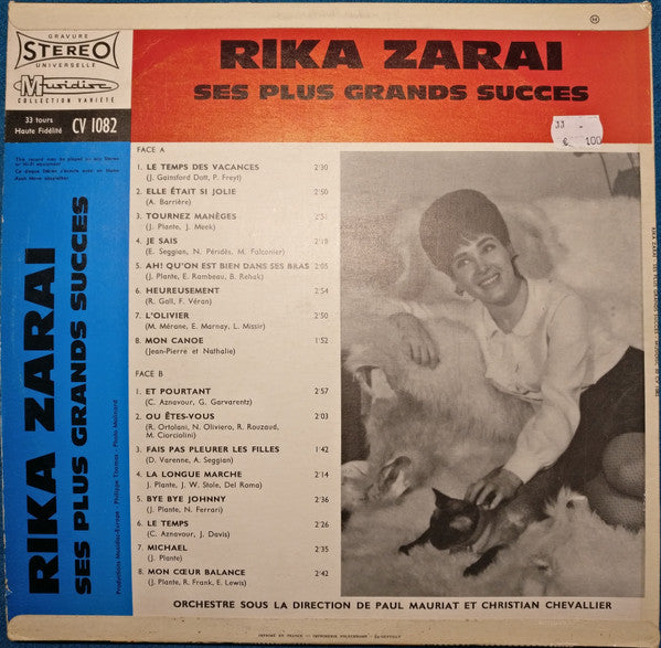 Rika Zaraï : Ses Plus Grands Succès (LP, Comp)