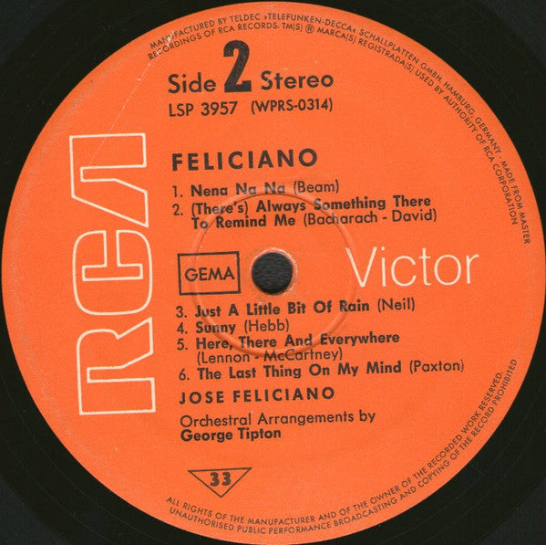 José Feliciano : Feliciano! (LP, Album, RP)