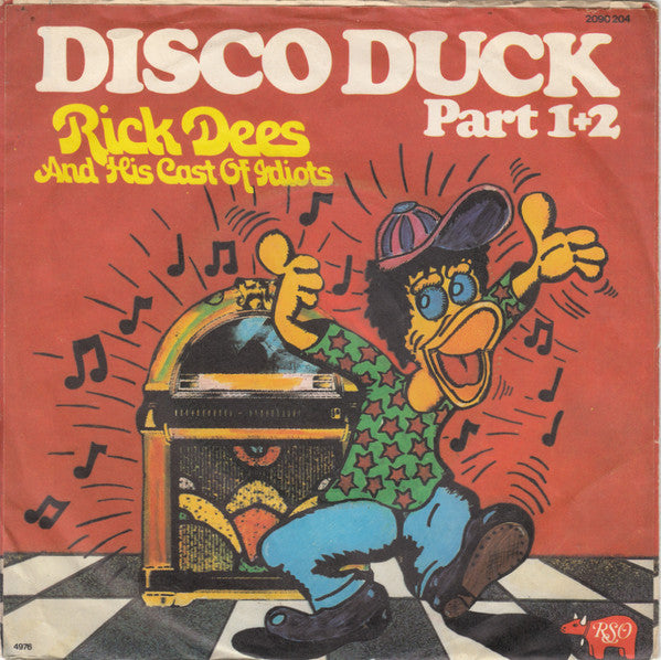 Rick Dees & His Cast Of Idiots : Disco Duck Part 1+2 (7", Single)