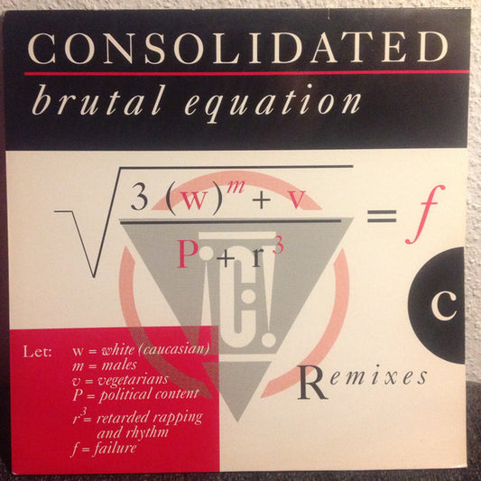 Consolidated : Brutal Equation (Remixes) (12")