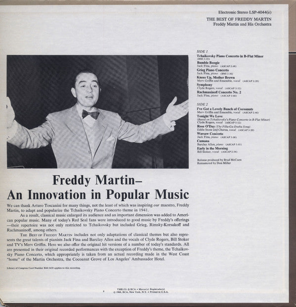 Freddy Martin And His Orchestra : The Best Of Freddy Martin (LP, Comp, RE, RM)