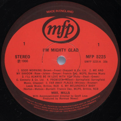 Mrs. Mills : I'm Mighty Glad (LP, Album, RE)