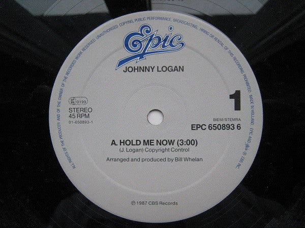 Johnny Logan : Hold Me Now (12", Maxi)