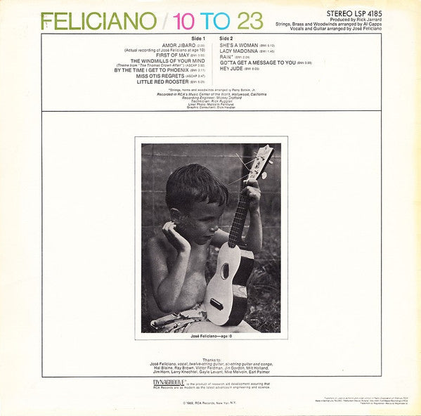 José Feliciano : 10 To 23 (LP, Album)