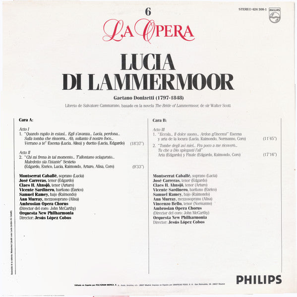 Gaetano Donizetti : La Opera - Lucia di Lammermoor (LP)