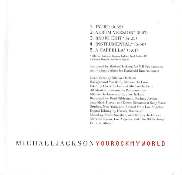 Michael Jackson : You Rock My World (CD, Maxi)