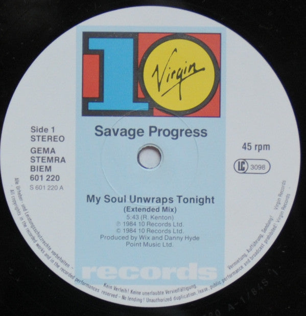 Savage Progress : My Soul Unwraps Tonight (12")