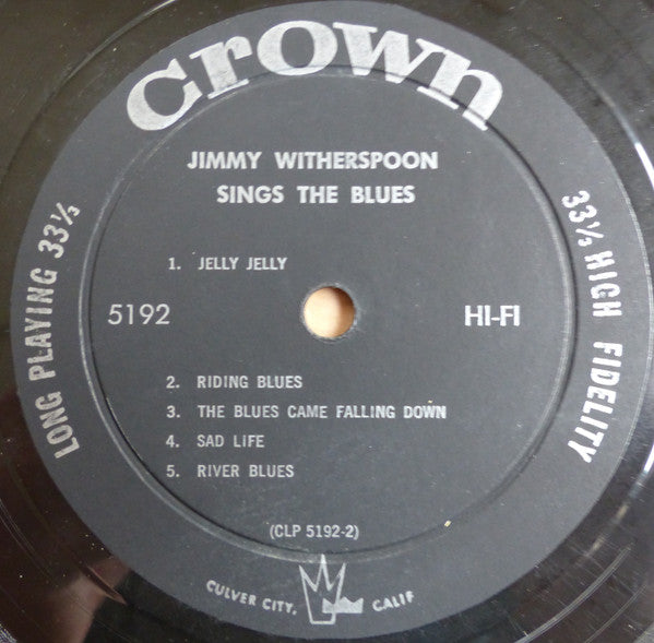 Jimmy Witherspoon : Sings The Blues (LP, Album, Mono)