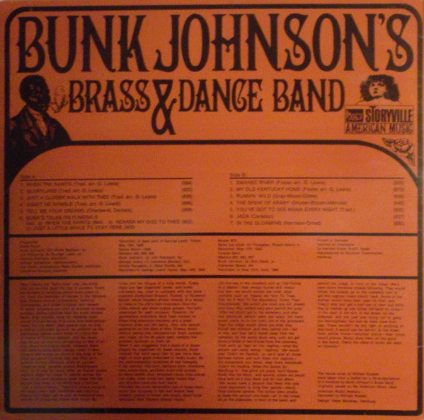 Bunk Johnson's Brass Band & Bunk Johnson And His New Orleans Band : Bunk Johnson's Brass & Dance Band (LP, Album)