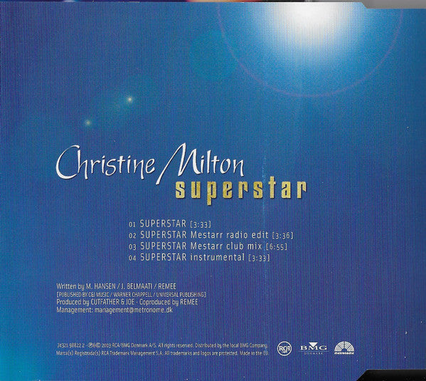 Christine Milton : Superstar (CD, Maxi)