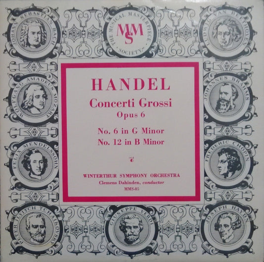 Winterthur Symphony Orchestra, Peter Rybar, J.Diggleman, Clemens Dahinden : Concerti Grossi, Op. 6, No. 6 In G Minor, No. 12 In B Minor (10", Mono)