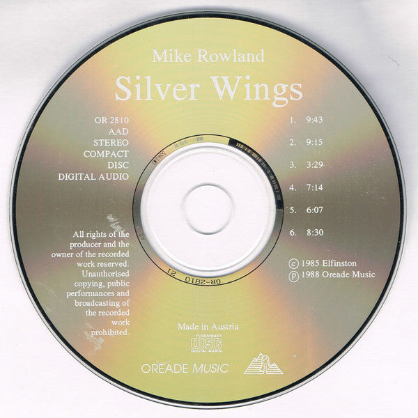 Mike Rowland (2) : Silver Wings (CD, Album, RE, RM)