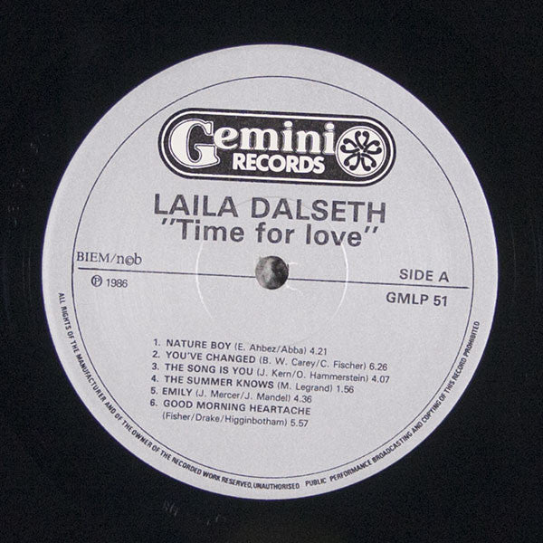 Laila Dalseth Featuring Red Mitchell : Time For Love (LP, Album)