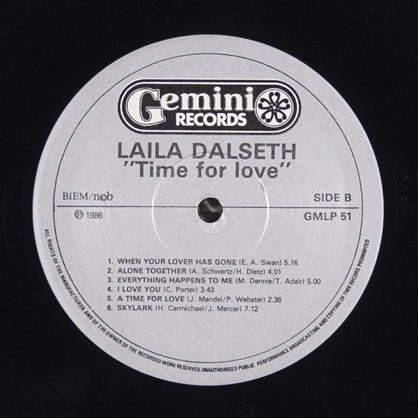 Laila Dalseth Featuring Red Mitchell : Time For Love (LP, Album)