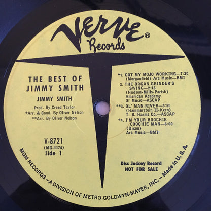 Jimmy Smith : The Best Of Jimmy Smith (LP, Comp, Promo)