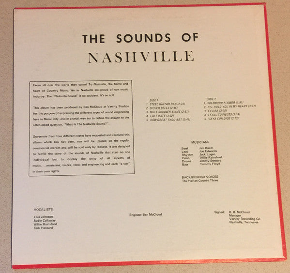 Various : The Sounds of Nashville (LP, Album)