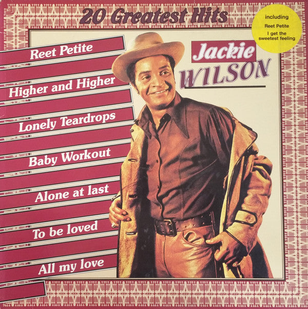 Jackie Wilson : 20 Greatest Hits (LP, Comp)