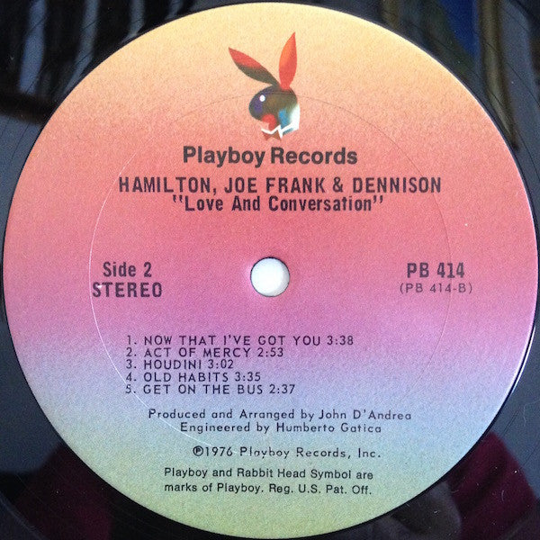 Hamilton, Joe Frank & Dennison : Love And Conversation (LP, Album, San)