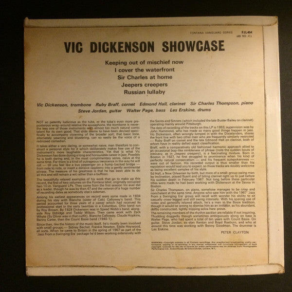 Vic Dickenson : Showcase (LP, Album)