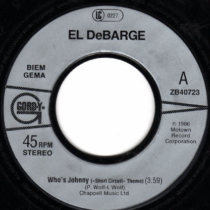 El DeBarge : Who's Johnny ("Short Circuit" Theme) (7", Single)