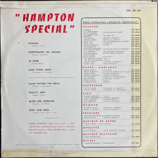 Lionel Hampton : Hampton Special (LP, Comp)