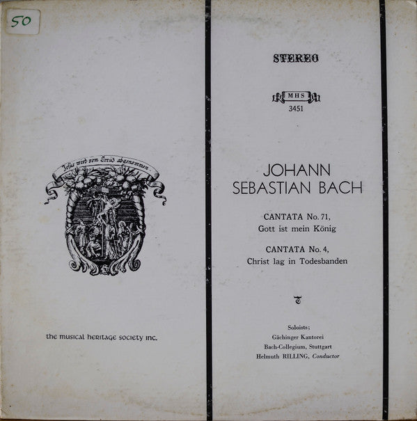 Johann Sebastian Bach : Cantata No. 71 "Gott Ist Mein Koning" / No. 4 "Christ Lag In Todesbanden" (LP)