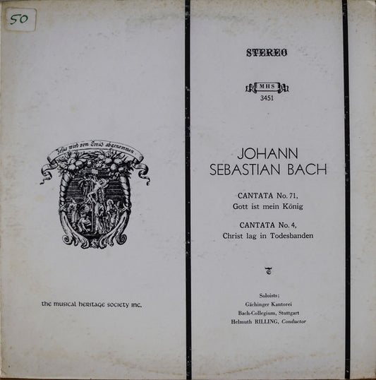 Johann Sebastian Bach : Cantata No. 71 "Gott Ist Mein Koning" / No. 4 "Christ Lag In Todesbanden" (LP)