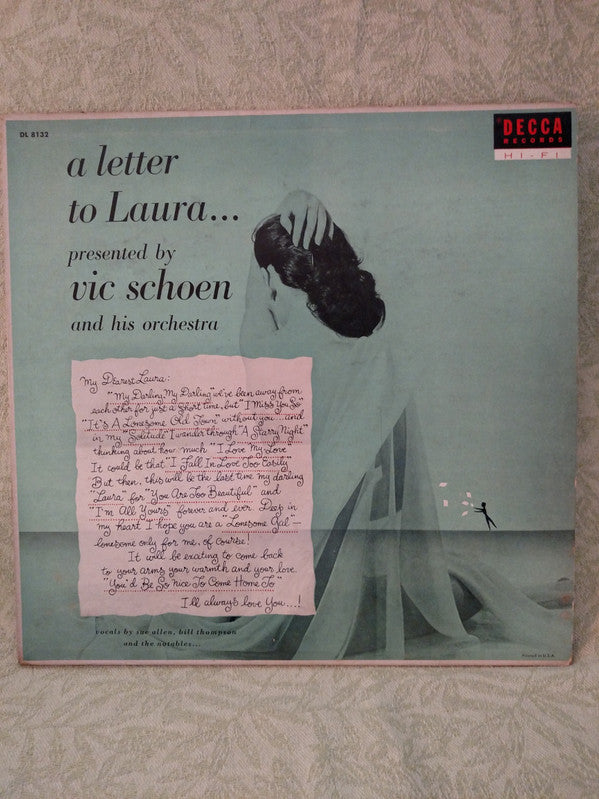 Vic Schoen And His Orchestra : A Letter To Laura... (LP, Album, Mono)