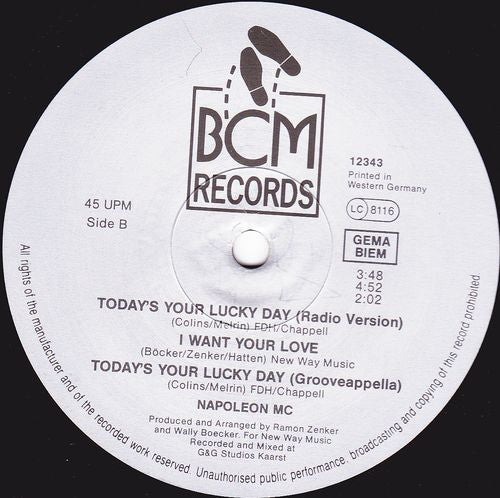 Napoleon MC : Today's Your Lucky Day (12")