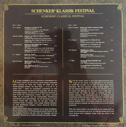 Various : Schenkers Klassik Festival (LP, Comp)