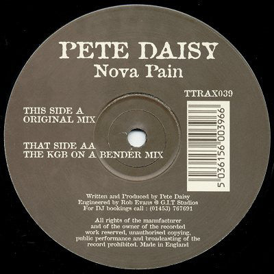 Pete Daisy : Nova Pain (12")