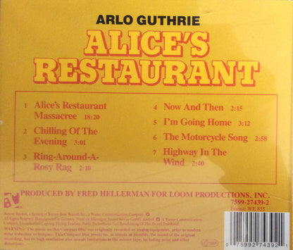 Arlo Guthrie : Alice's Restaurant (CD, Album)