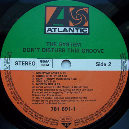 The System : Don't Disturb This Groove (LP, Album)