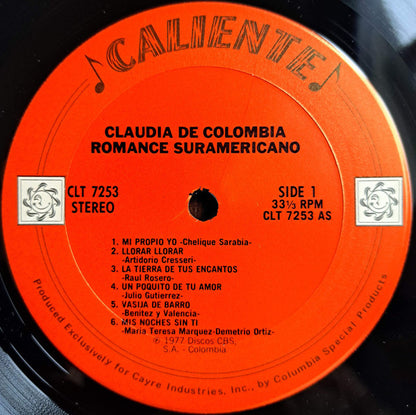 Claudia de Colombia : Romance Suramericano (LP, Album)