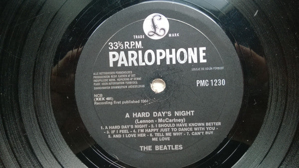 The Beatles : A Hard Day's Night (LP, Album, Mono, RE, Gar)