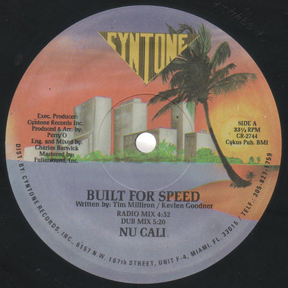 Nu Cali : Built For Speed (12", Single)