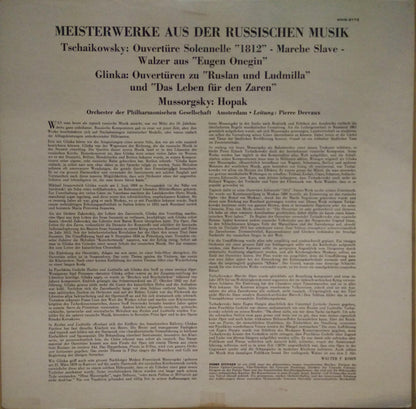 Pyotr Ilyich Tchaikovsky, Mikhail Ivanovich Glinka, Modest Mussorgsky, Amsterdam Philharmonic Society Orchestra, Pierre Dervaux (2) : Meisterwerke Aus Der Russischen Musik (LP, Mono)