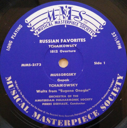 Pyotr Ilyich Tchaikovsky, Mikhail Ivanovich Glinka, Modest Mussorgsky, Amsterdam Philharmonic Society Orchestra, Pierre Dervaux (2) : Meisterwerke Aus Der Russischen Musik (LP, Mono)