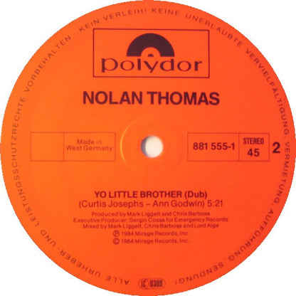 Nolan Thomas : Yo Little Brother (12", Maxi)