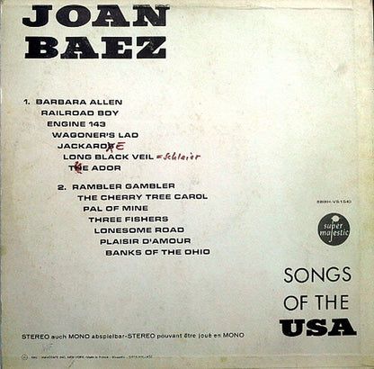 Joan Baez : Songs Of The USA (LP, Album, Comp)