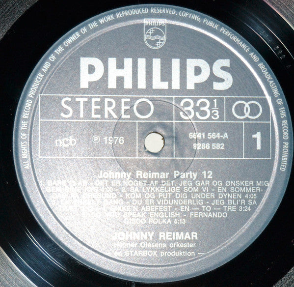 Johnny Reimar : Johnny Reimar Party 12 (LP, Album)