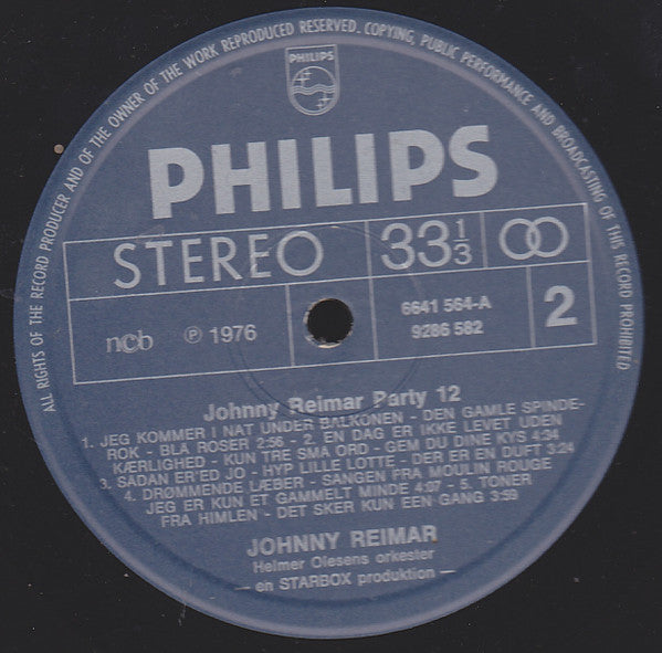 Johnny Reimar : Johnny Reimar Party 12 (LP, Album)