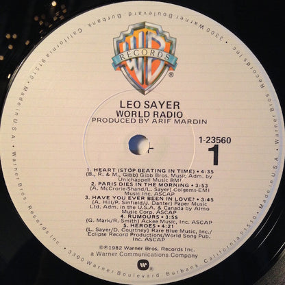 Leo Sayer : World Radio (LP, Album, Los)