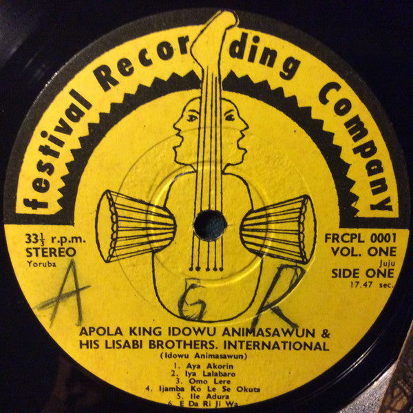 Idowu Animashawun And His Lisabi Brothers International : Vol. One - Apola Fantabulous (LP)