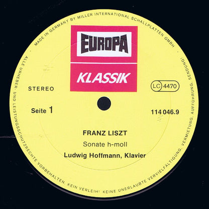 Ludwig Hoffmann, Franz Liszt : Franz Liszt (LP)