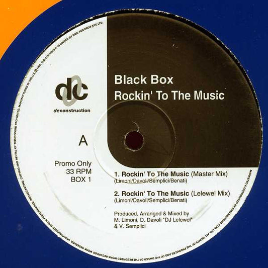 Black Box : Rockin' To The Music (12", Promo)