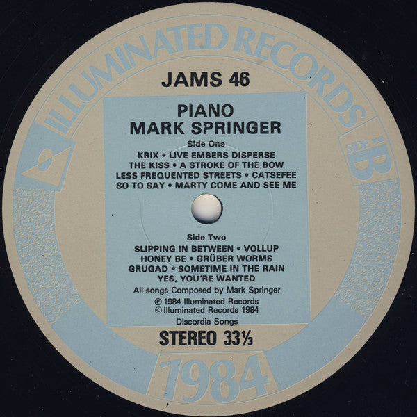 Mark Springer (3) : Piano (LP)