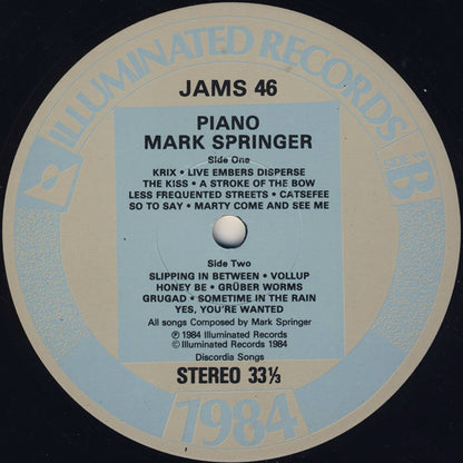 Mark Springer (3) : Piano (LP)