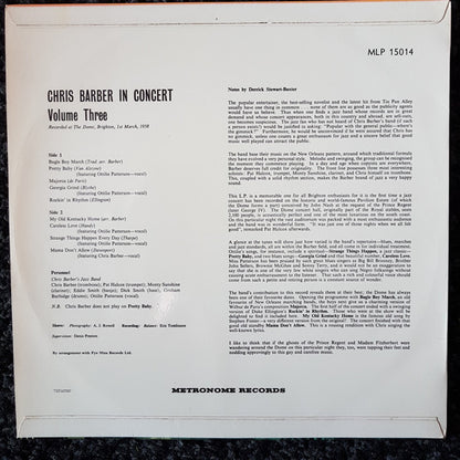 Chris Barber : Chris Barber in Concert Volume Three (LP, Album, Mono)