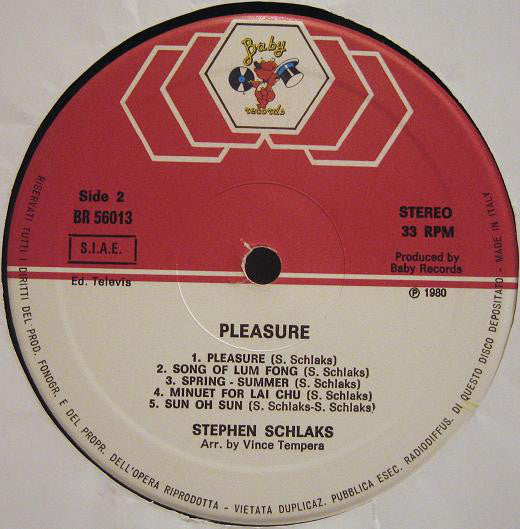 Stephen Schlaks : Pleasure (LP, Album)